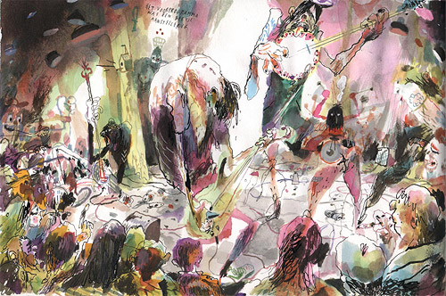 drawings by artist Sam Vanallemeersch