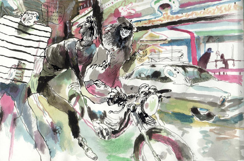 drawings by artist Sam Vanallemeersch