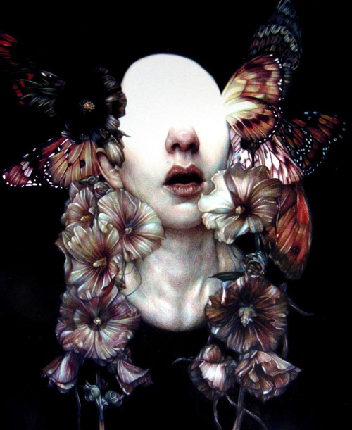 Coloured pencil crayon drawings by artist Marco Mazzoni
