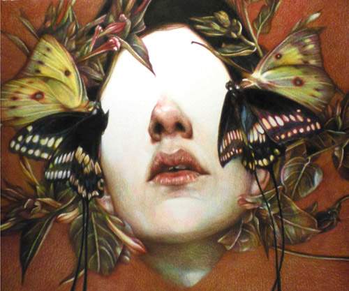 Coloured pencil crayon drawings by artist Marco Mazzoni