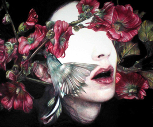 Coloured pencil crayon drawings by artist Marco Mazzoni