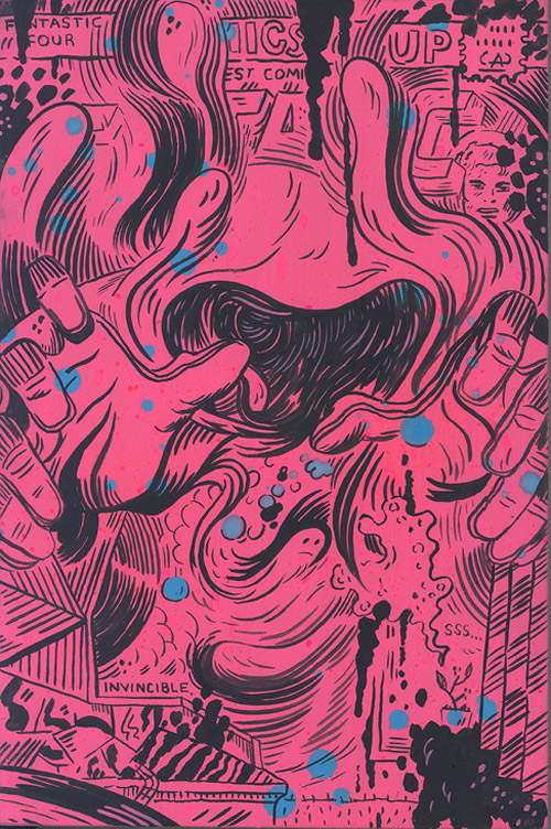 Artist illustrator Mark Todd comics mixed media paintings