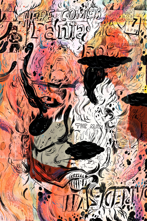 Artist illustrator Mark Todd comics mixed media paintings