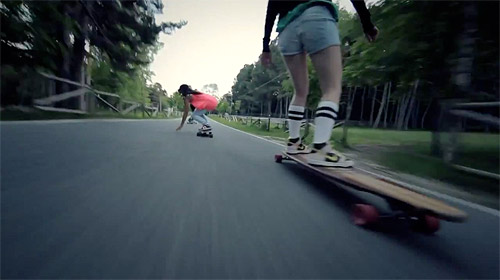 Longboard Girls Crew Carving The Mountains by Juan Rayos