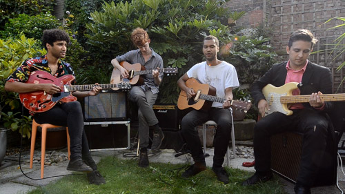 Wax live performance by Theme Park band