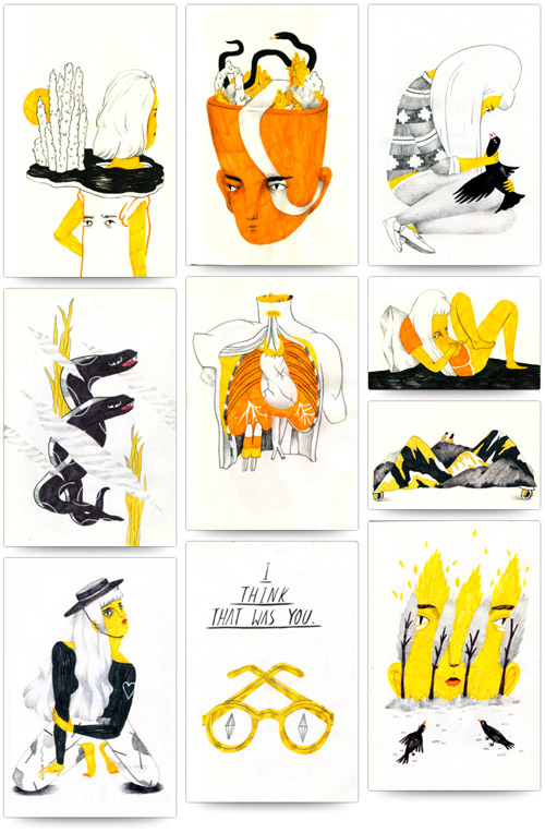 Andrea Wan mini journal drawings