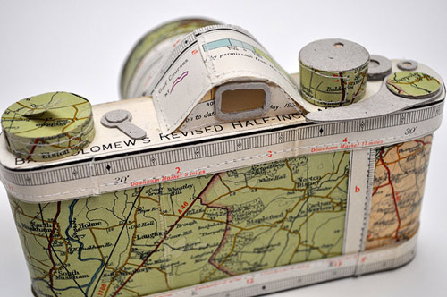 Stitched paper cameras by Jennifer Collier