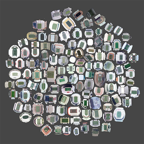 Satellite Collections by artist Jenny Odell collected from Google satellite view
