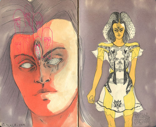 Drawings by artist Lauren Albert