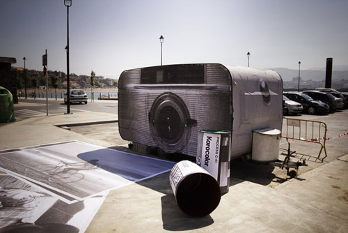 Photographic wheat pastes by street artists Mentalgassi