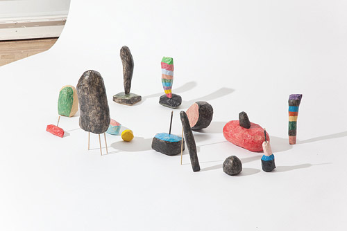 Sculptures and collages by artist Malin Gabriella Nordin