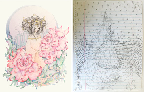 Homeroom show at Subtext Gallery - reinterpreting childhood drawings