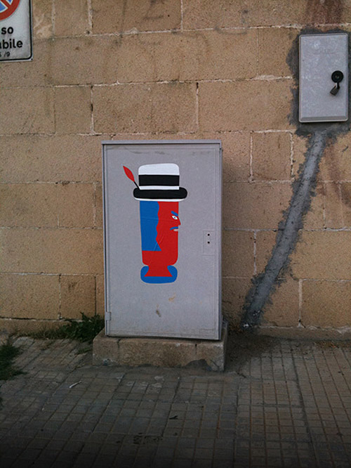 Street faces artist Geometric bang