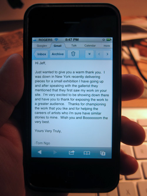 Inbox email of the day Thank You Tom Ngo