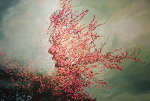Artist painter Pakayla Biehn paintings double exposures