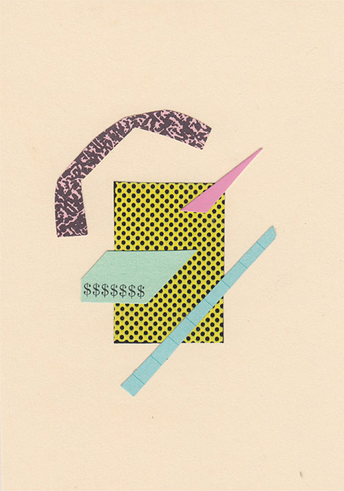 Collage studies by artist Chad Kouri
