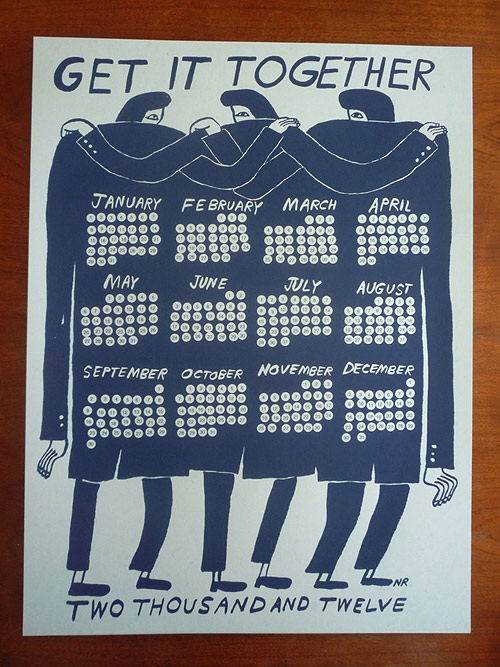 2012 Calendar by artist illustrator Nathaniel Russell