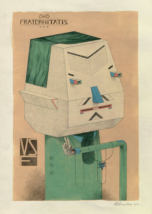 Drawings by artist Raymond Lemstra