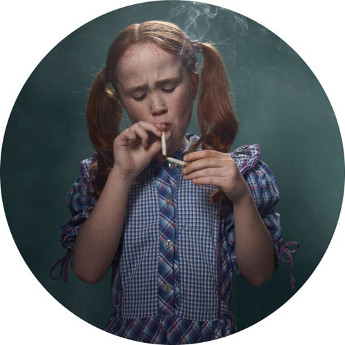 Smoking Kids portraits by photographer Frieke Janssens