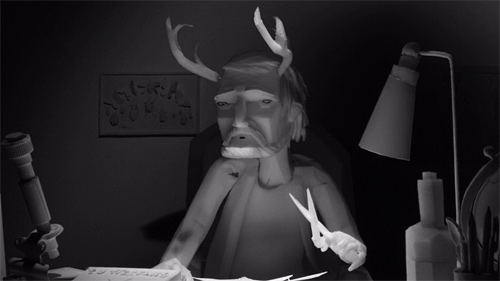 The Eagleman Stag stop-motion animation by Mikey Please