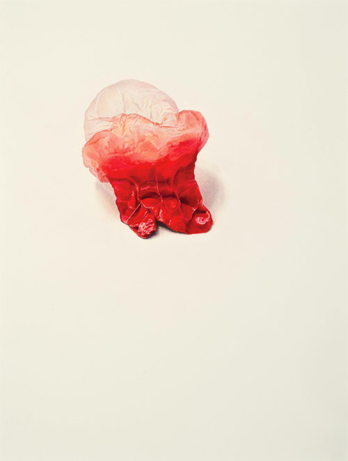 Bubble gum drawings by artist Julia Randall