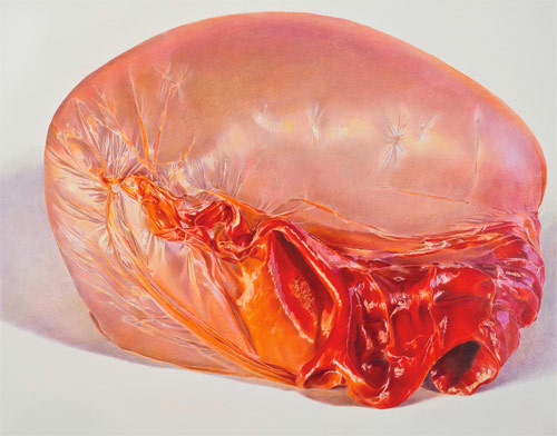Bubble gum drawings by artist Julia Randall