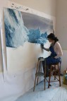 pastel drawings of greenland chasing light by artist zaria forman