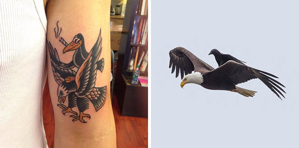 Giant Temporary Tattoo Vintage Tattoos Eagle and Panther Motif Costume  Accessory Unisex Removable Tattoos Back Tattoos Costume - Etsy Finland
