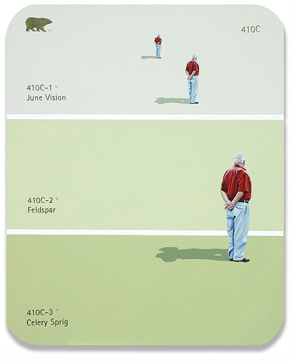 Paint Chip Paintings by American Artist Shawn Huckins BOOOOOOOM