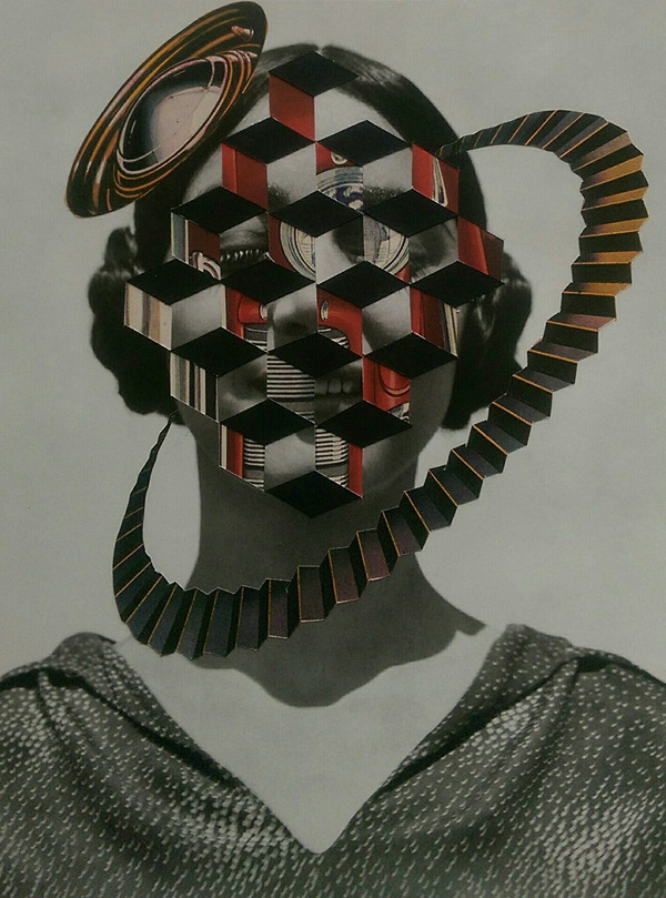 hand cut collage