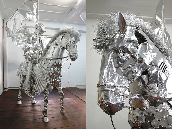 aluminum foil sculpture
