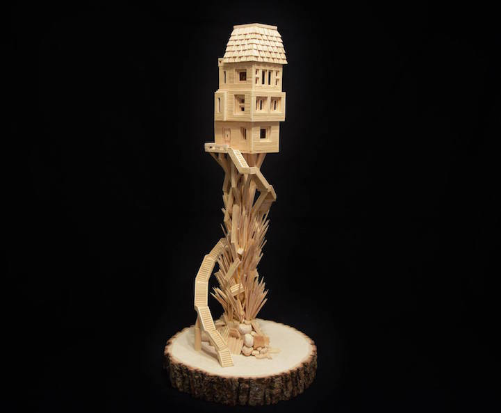 Intricate Sculptures Made With Just Toothpicks and Glue BOOOOOOOM