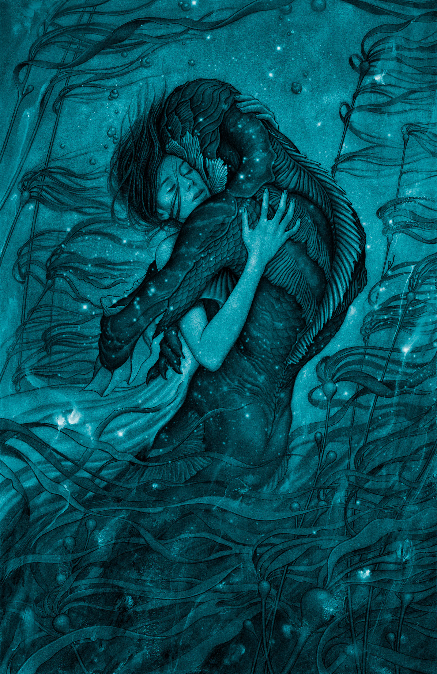 James Jean's finished poster for "The Shape of Water"