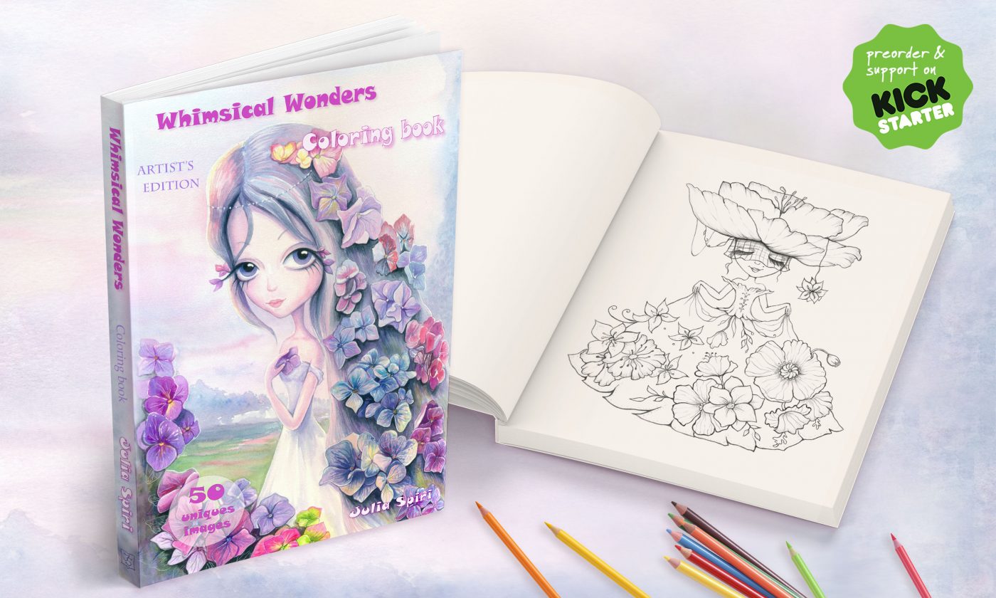 Whimsical Wonders Coloring Book for Adults by Julia Spiri BOOOOOOOM