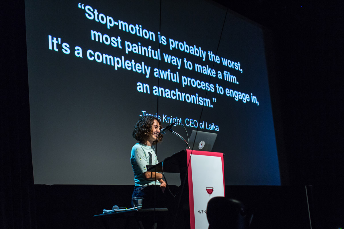 Kirsten Lepore speaking at Blend Fest in Vancouver (2015)