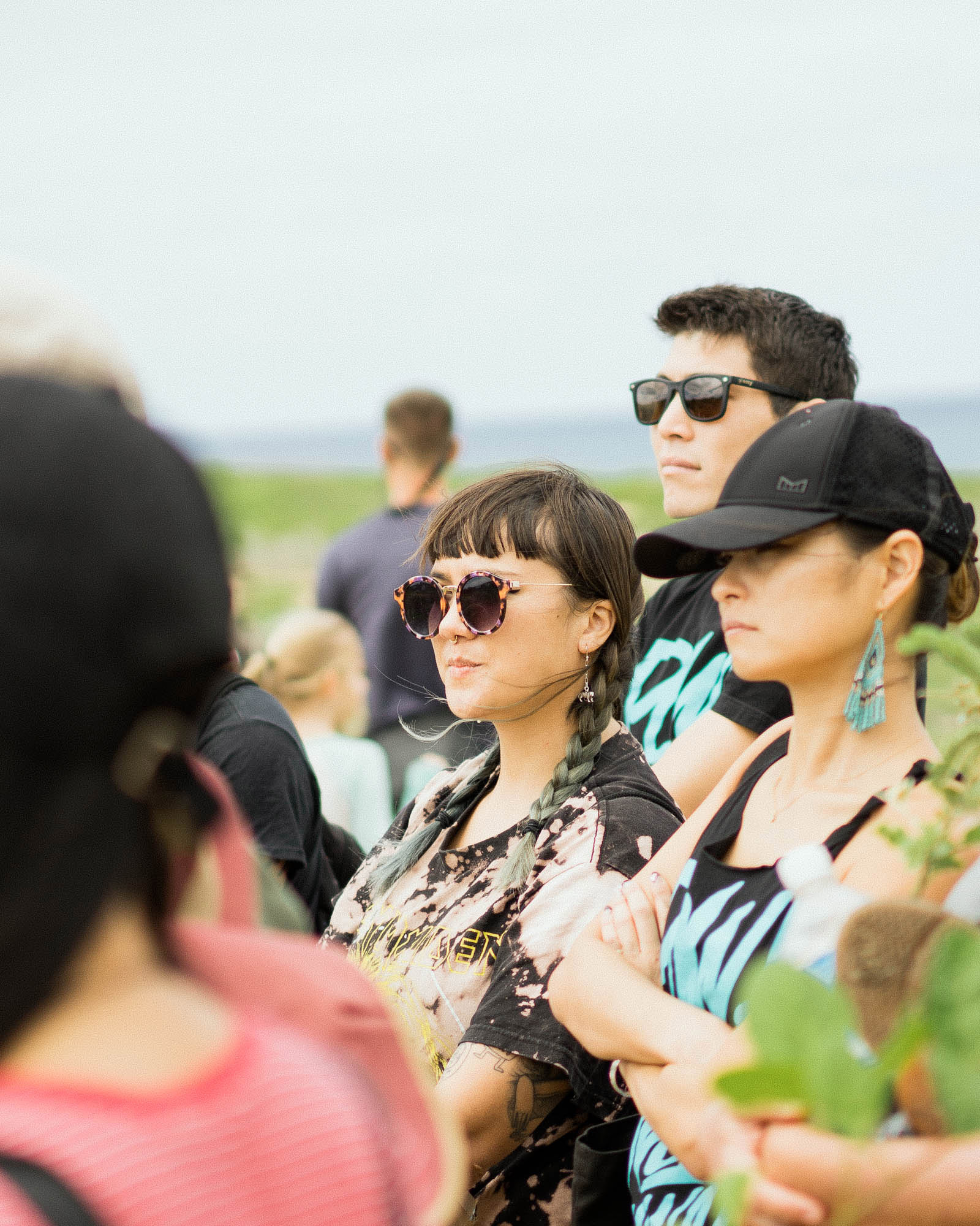 Artist Lauren YS learns about the Albatross birds in the area.