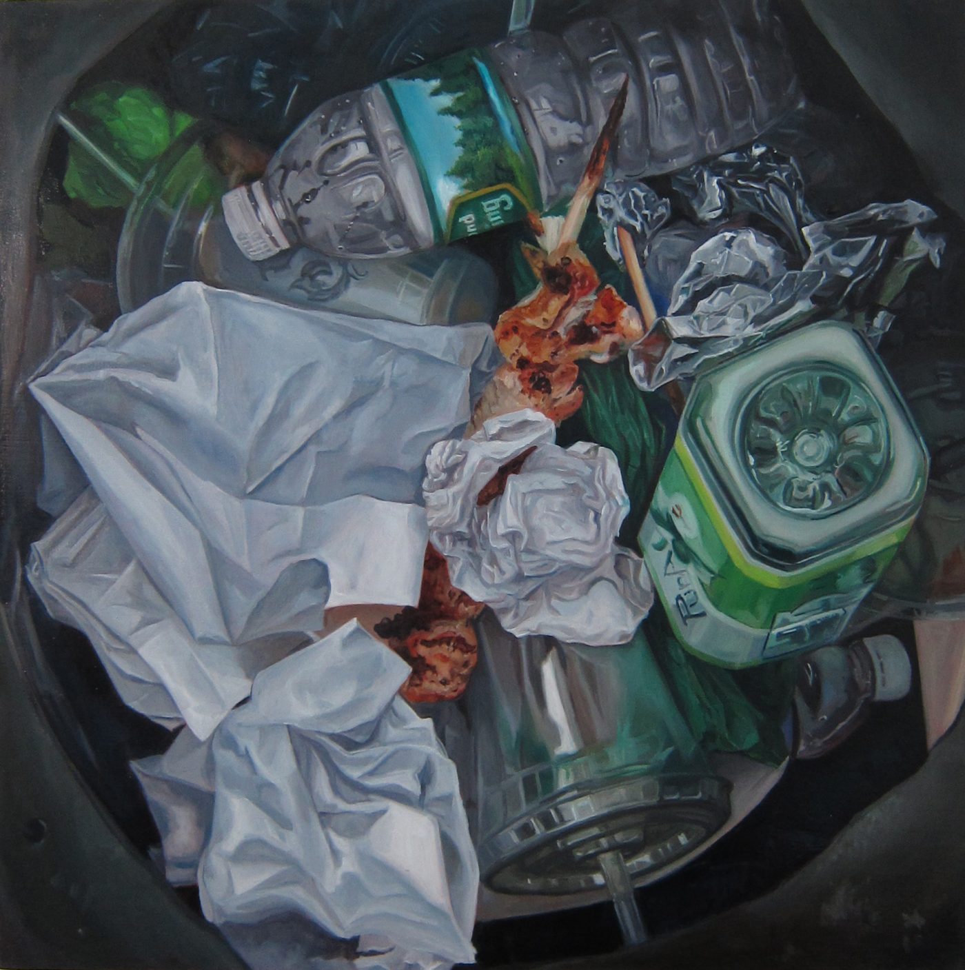 A Closer Look at Trash Garbage Paintings by Jodi Gerbi BOOOOOOOM