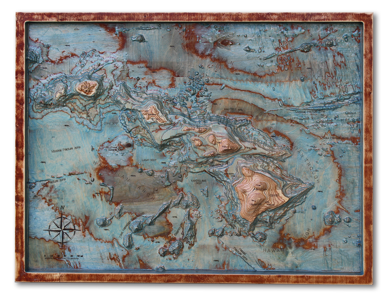 Floor map. Карта Ocean Floor купить на стену.