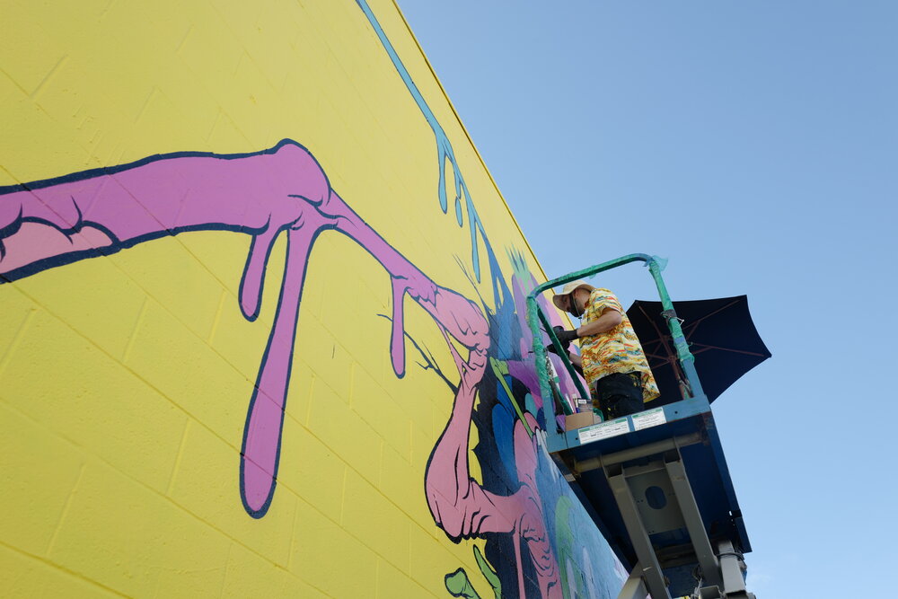 Creative Process: How Alex Pardee Painted his Mural at POW! WOW! –  BOOOOOOOM! – CREATE * INSPIRE * COMMUNITY * ART * DESIGN * MUSIC * FILM *  PHOTO * PROJECTS