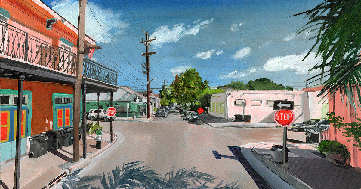 "Street View Road Trip" da Artista Alice Tye Artes & contextos 2235 Chartres Street New Orleans Louisiana