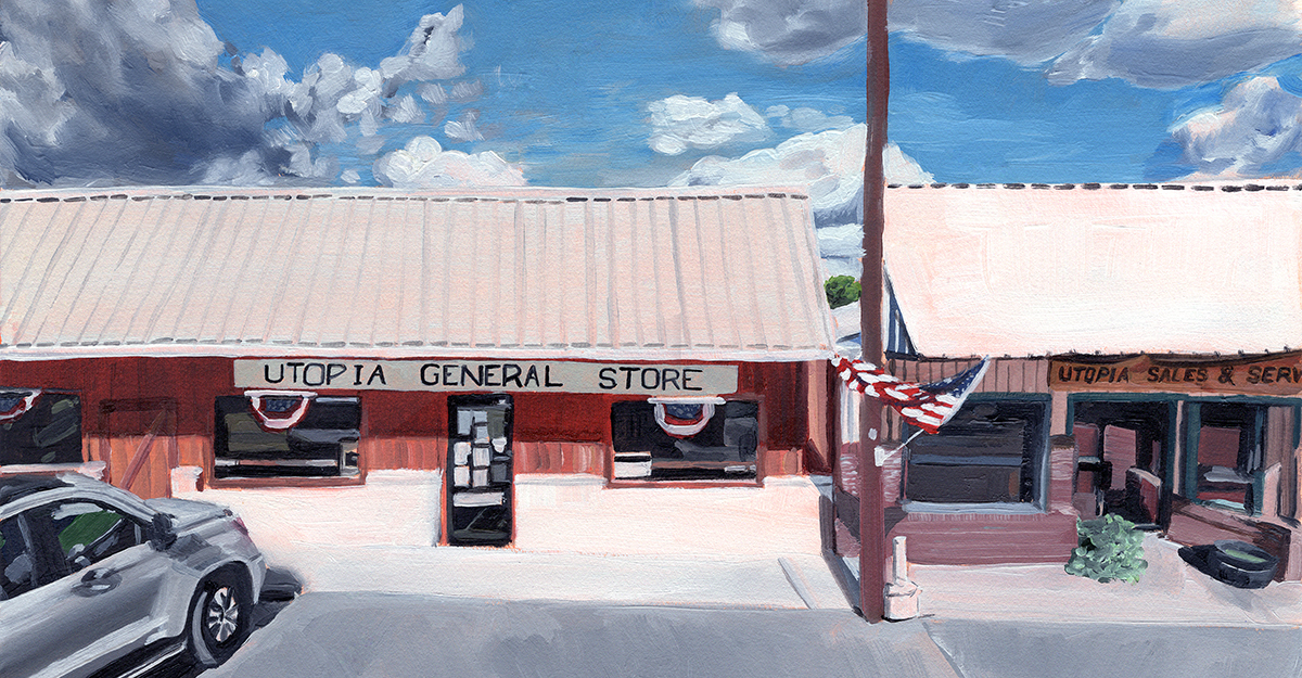 "Street View Road Trip" da Artista Alice Tye Artes & contextos 428 Ranch Rd 187 Utopia Texas
