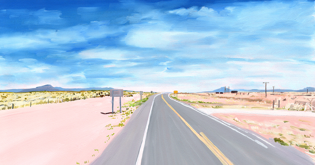 "Street View Road Trip" da Artista Alice Tye Artes & contextos NM 81 Hachita New Mexico