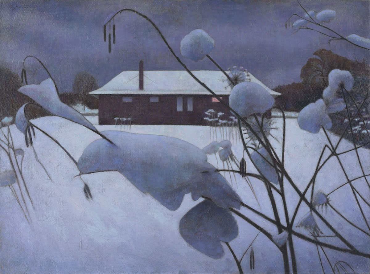 Glenn Priestley e as Suas Paisagens Familiares Artes & contextos Backyard winter